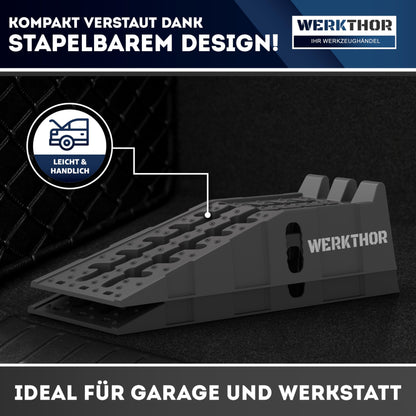 WERKTHOR Auffahrrampe PKW – 2er Set, max. 5t Tragkraft