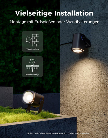 Govee Outdoor LED Strahler RGBWIC - Smart Gartenbeleuchtung 4er-Pack