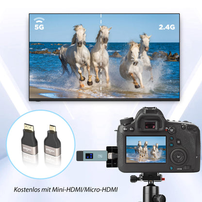 Tragbarer Drahtloser HDMI Sender Empfänger – 30m, 2.4/5G, LED
