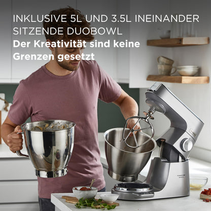 Kenwood Titanium Chef Baker XL KVL85.424SI Küchenmaschine - mit Waage