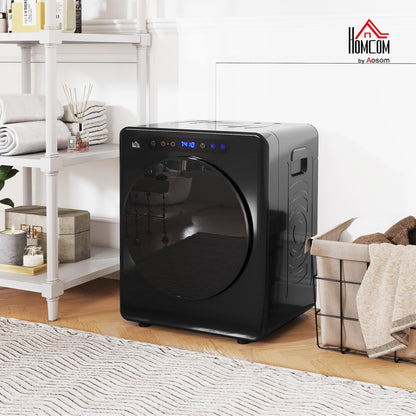HOMCOM Mini Ablufttrockner Wäschetrockner 4 kg - Schwarz