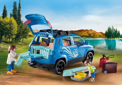 PLAYMOBIL Family Fun Wohnwagen mit Auto - Camping