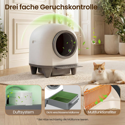Devoko Selbstreinigendes Katzenklo 90L mit App-Steuerung