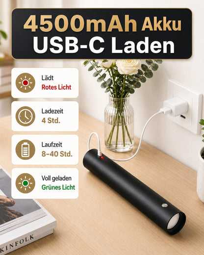ACMHNC Akku Pendelleuchte Schwarz LED Hängelampe dimmbar USB-C