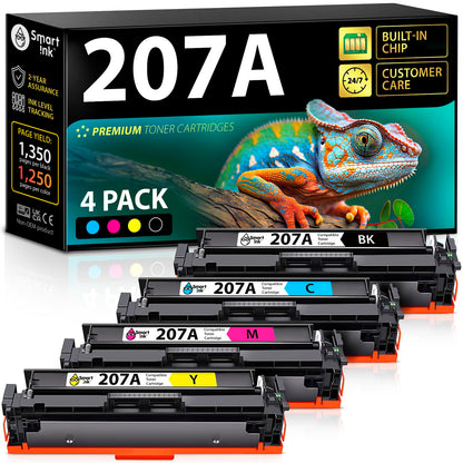 Smart Ink Kompatibel HP 207A/207X Toner Set mit Chip (4 Farben)