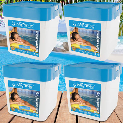 Miganeo Chlortabletten 20g Langsamlöslich für Pools - 20 kg