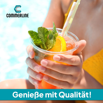 Commerline Plastikbecher 0,4 L transparent, Trinkbecher, 1000 Stück
