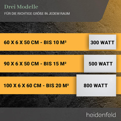 Heidenfeld HF-HP140 Mobile Infrarotheizung - 800 Watt