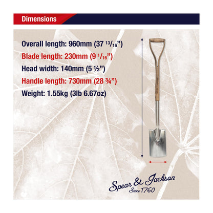 Spear & Jackson 4454BS Traditional Damenspaten Edelstahl