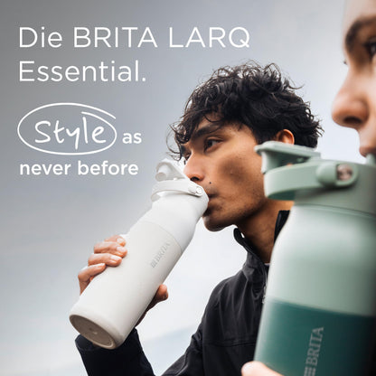 BRITA LARQ Essential Edelstahl Isolierflasche - Schwarz 1l