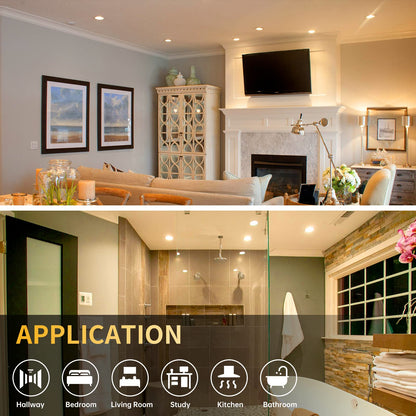 wowatt LED Einbaustrahler 10er 7W Weiss - Dimmbar IP44 Warmweiss