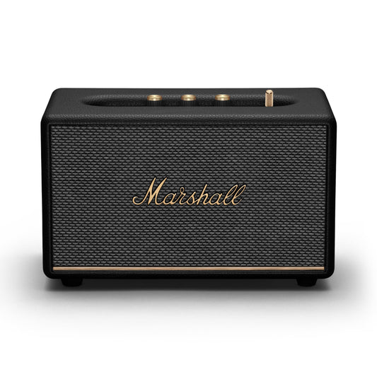 Marshall Acton III Bluetooth-Lautsprecher – Schwarz, rechteckig, zur kabellosen Audiowiedergabe via Bluetooth.