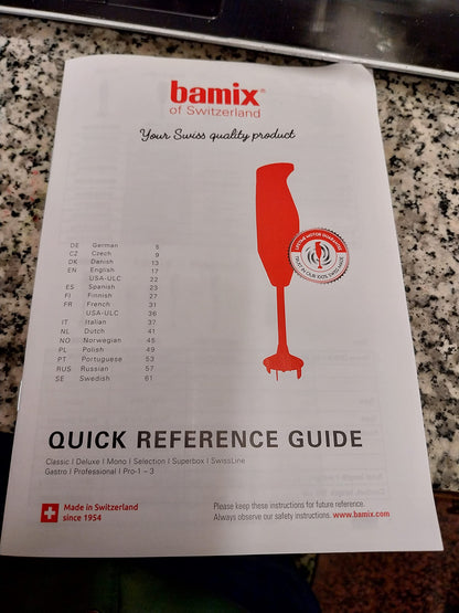 bamix 1 elektrischer Stabmixer – Schwarz, Kunststoff