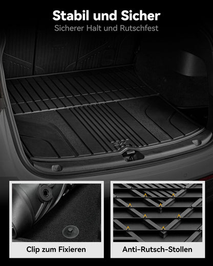 3W TPE Fussmatten und Kofferraumwanne für Tesla Model Y Juniper