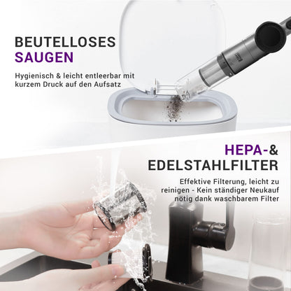 LEBENLANG Kabelloser Akku-Handstaubsauger Auto – 17000PA