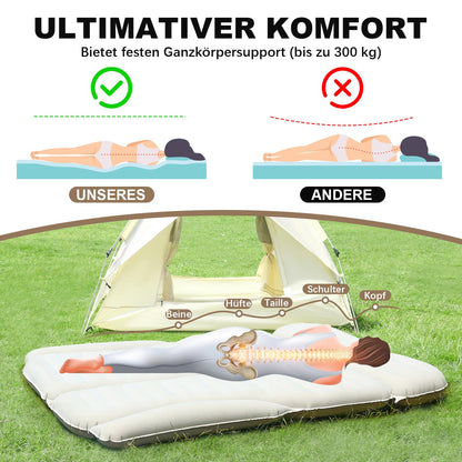 KMZ SUV Luftmatratze Auto-Bett Doppelseitig – Weiss/Kaffee