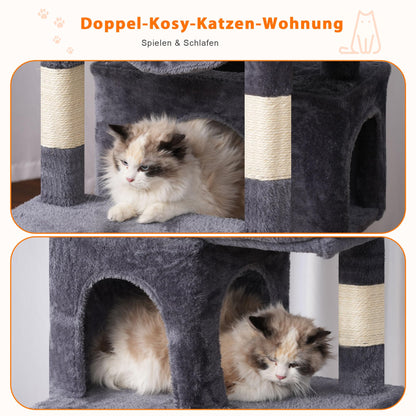 Heybly mehrstöckiger Kratzbaum HCT036G - 178 cm, rauchgrau