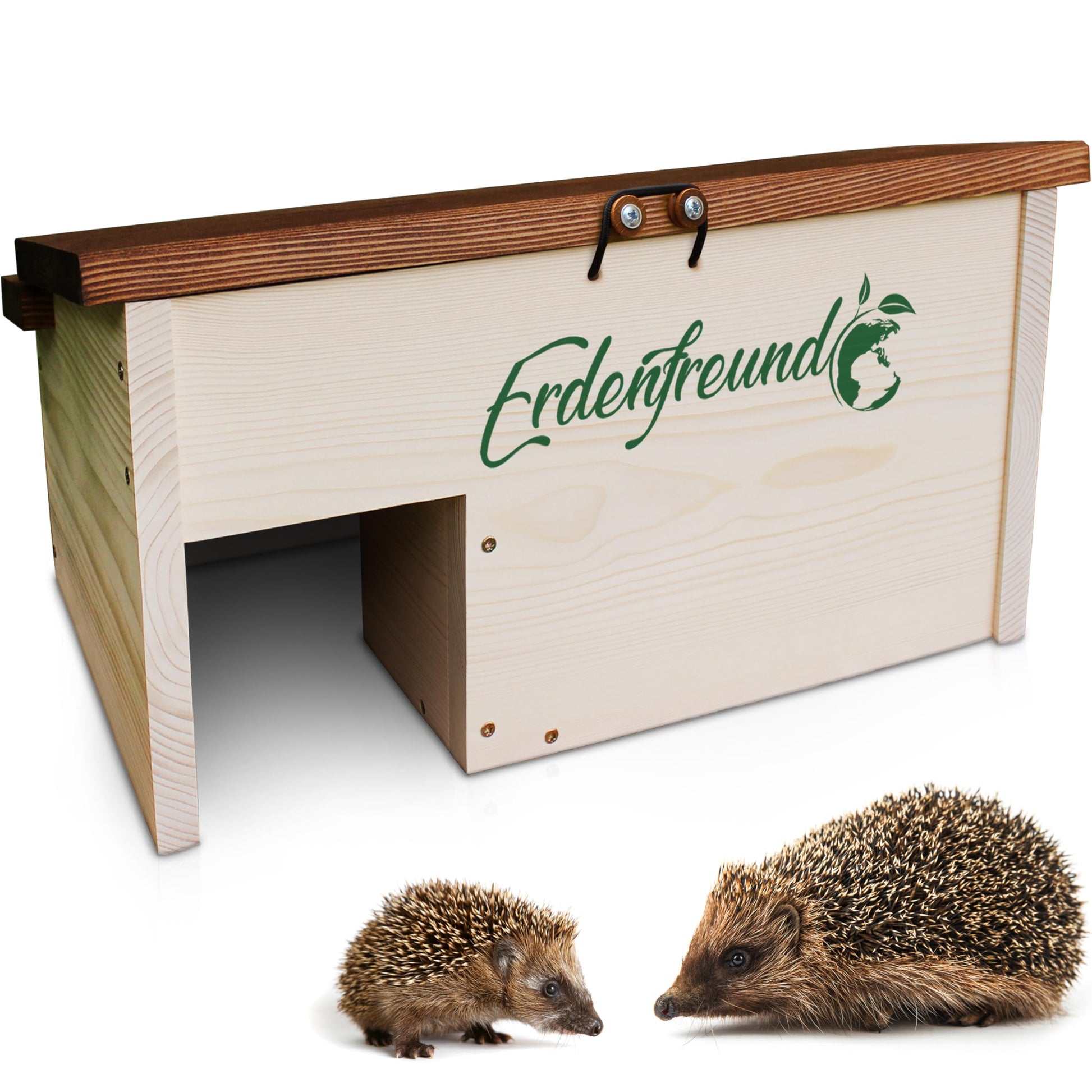 Erdenfreund® Igelhaus – Labyrinth. Robustes Holzhaus mit geschütztem Labyrintheingang für sicheren Winterschlaf & Nisten.