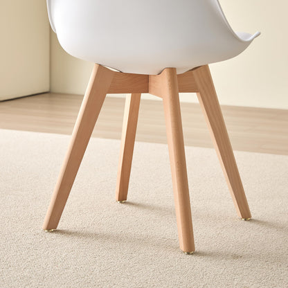 Deuline Oslo Esszimmer Polsterstuhl - 4er-Set Weiss 521249