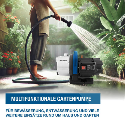 HYUNDAI GP12050 Gartenpumpe - 1200W, Edelstahlgehäuse