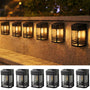 nipify Solar Wandleuchte Aussen 55A, 6er Set, warmweiss, IP65 mit Retro-LED-Filament und Lampenschirm