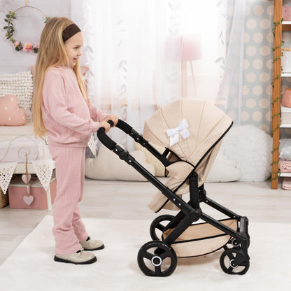 Bayer Design Puppenwagen Xeo, wandelbar zum Puppenjogger, Beige