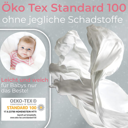 Luxus 100% Daunen Kinderwagendecke Babydecke 80x80cm - Ganzjahr