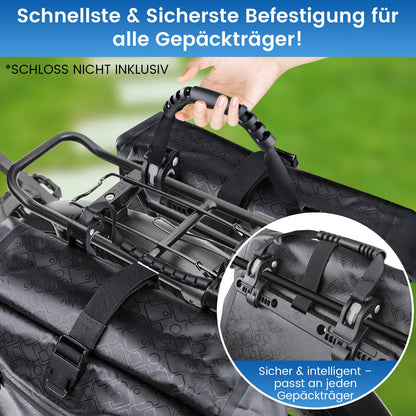 Toyvile Fahrradtaschen für Gepäckträger, 2er-Set, wasserdicht