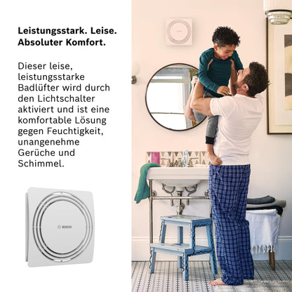 Bosch Leiser Badlüfter 1900 W125 – 125mm, Lichtschalter