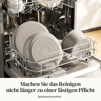 Redchef Topf- und Pfannenset 11-teilig, Keramik, Induktion, Grau