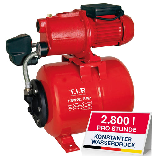 T.I.P. Hauswasserwerk HWW 900/25, 600 W, 2800 l/h, 42 m Förderhöhe