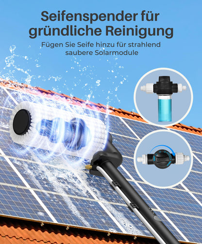 LyriFine Elektrische Teleskop-Waschbürste mit Wasseranschluss 6,2 m