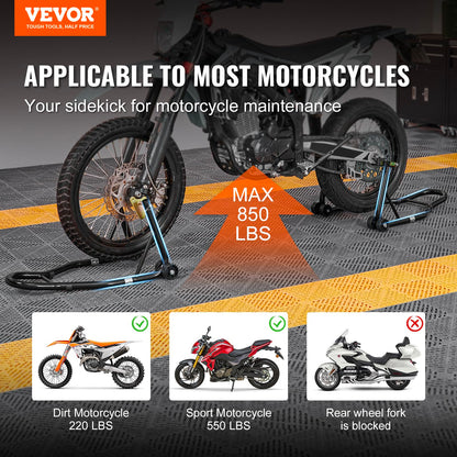VEVOR Motorrad Montageständer Set Hinterrad U-Typ + L-Typ 0,39 t