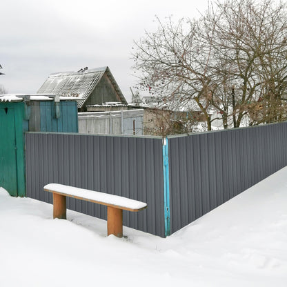 Thanaddo Trapezblech 22er Set, verzinktes Stahlblech, 10,12 m², Grau