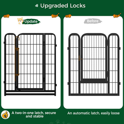 Yaheetech Welpenlaufstall 8-teilig 80cm – Faltbarer Hundeauslauf