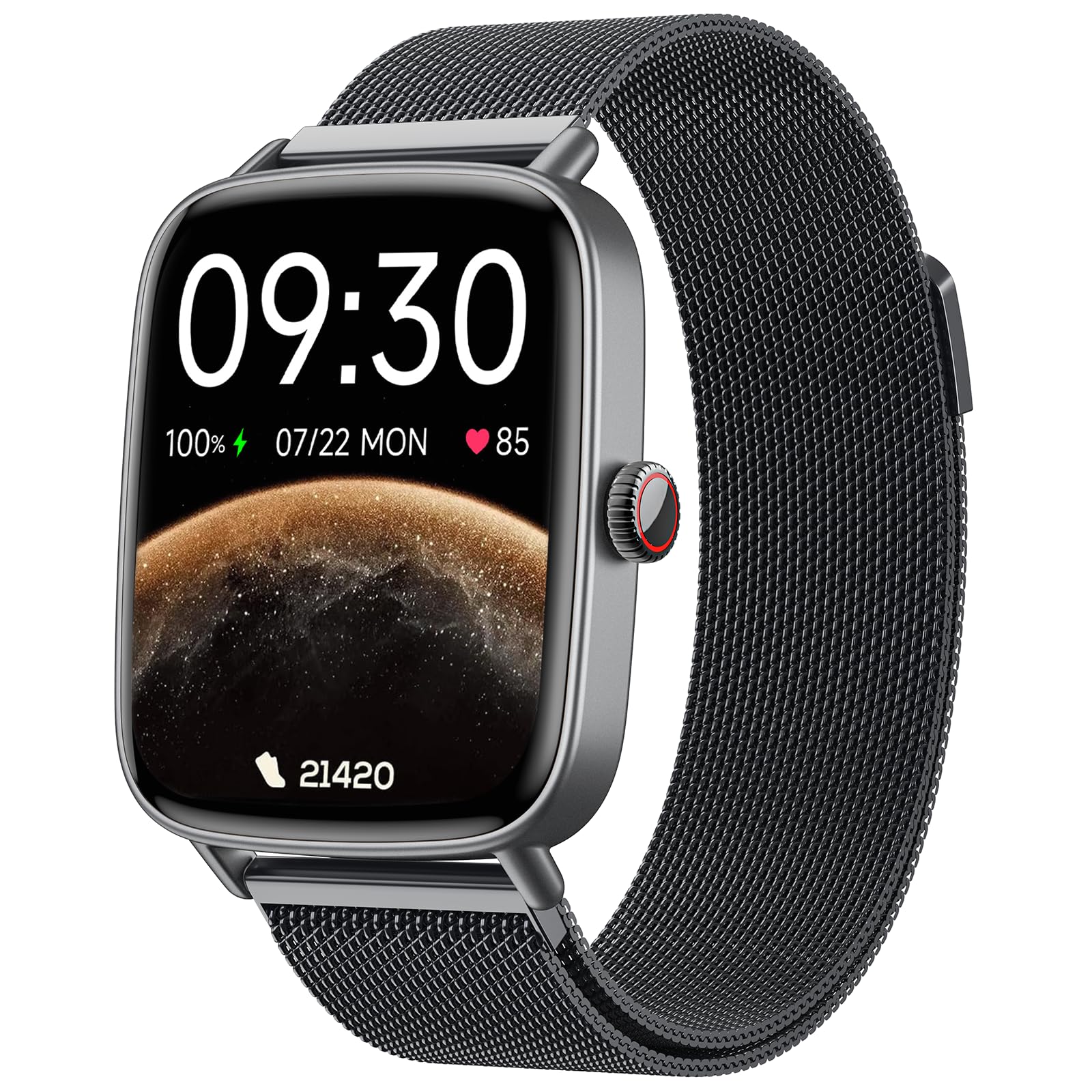 Fitpolo IDW28 Smartwatch mit Telefonfunktion und 1,85-Zoll-HD-Display, Armbanduhr für iOS und Android