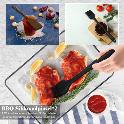 Grilliance BBQ Grillbesteck Set 30-teilig Edelstahl mit Tragetasche