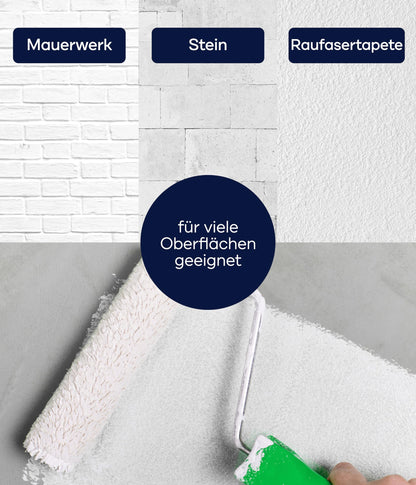 Plid® Anti Schimmel Renovierfarbe Innen Weiss 5L - Sanier-Set