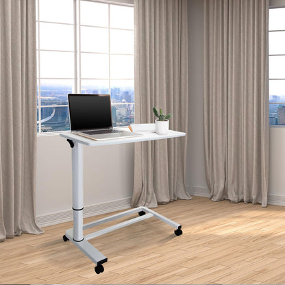hjh OFFICE Stand II 830054 Sitz-Stehtisch höhenverstellbar weiss