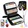 Ohuhu Acrylstifte Set 48 Farben, wasserfest, Pinselspitze 1-5 mm zum Bemalen von Steinen, Holz, Glas und Leinwand