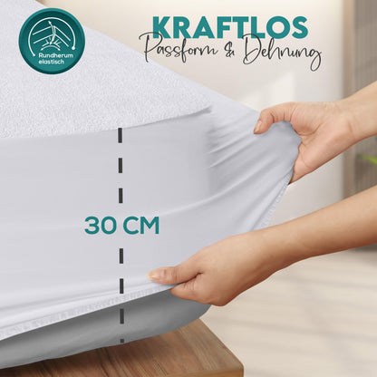 Utopia Bedding Matratzenschoner 90 x 200 cm, wasserdicht, 2er-Pack