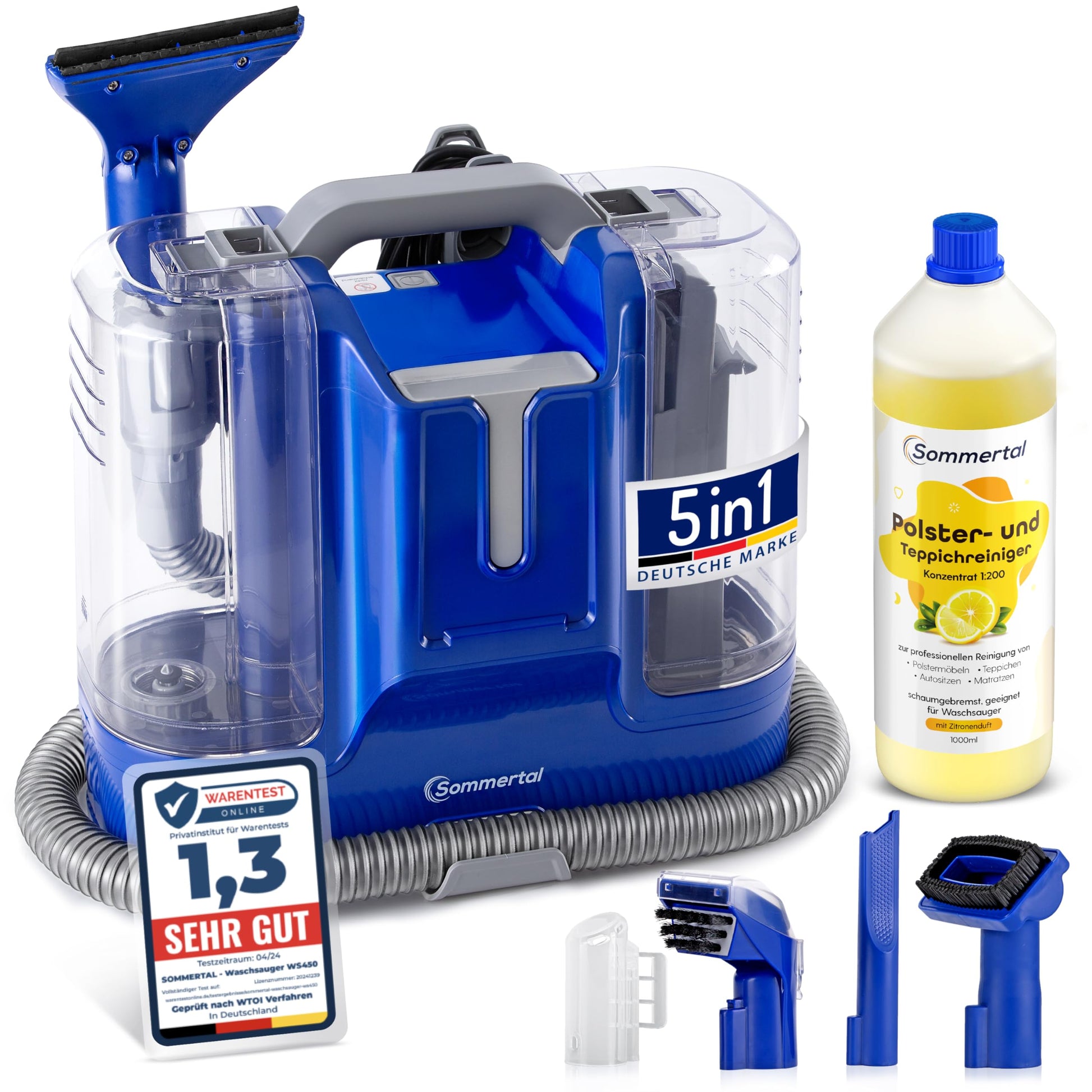 Sommertal MultiCleaner WS450 5in1 Waschsauger für Teppich und Polster