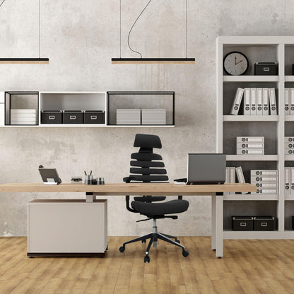 hjh OFFICE Ergo LINE II PRO Ergonomischer Bürostuhl Stoff Schwarz