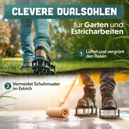 RASENKÖNIG Nagelschuhe Pro – Rasenlüfter Schuhe zur Rasenbelüftung