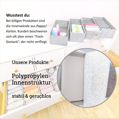 SIMPLE JOY HEMNES Double Organizer 8er Set für IKEA HEMNES 160 cm