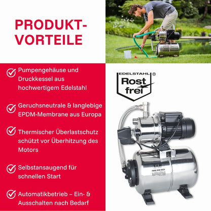 T.I.P. Hauswasserwerk HWW 4500 INOX - 4350 l/h Edelstahl