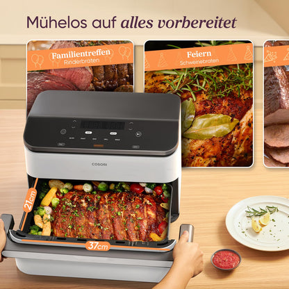 COSORI Dual Blaze TwinFry 10L Heissluftfritteuse - Cremeweiss