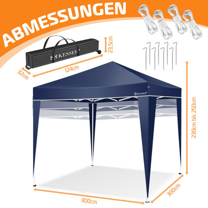 KESSER® Pop-Up Faltpavillon 3x3m Garten Partyzelt - Blau
