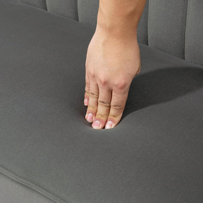 HOMCOM 2-Sitzer Stoffsofa, Polster-Loungesofa – Dunkelgrau