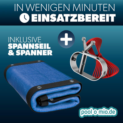 poolomio® Poolabdeckung Solar Winter rechteckig 600x300 cm